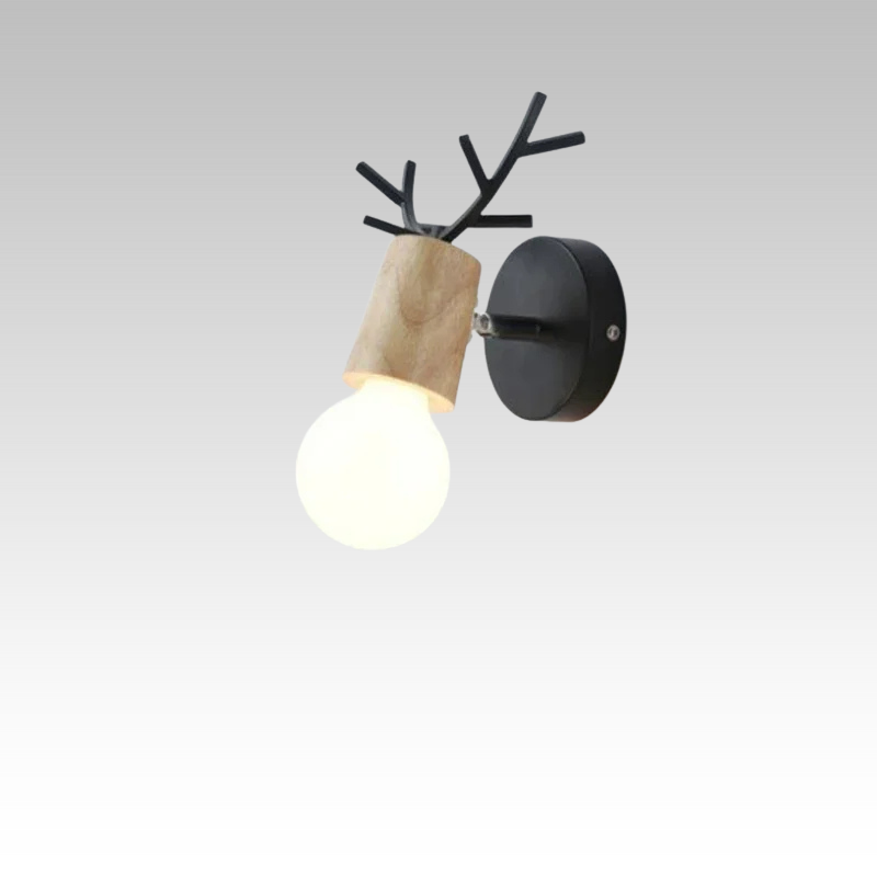 AntlerGlow - Modern Justerbar Barnrum Vägglampa