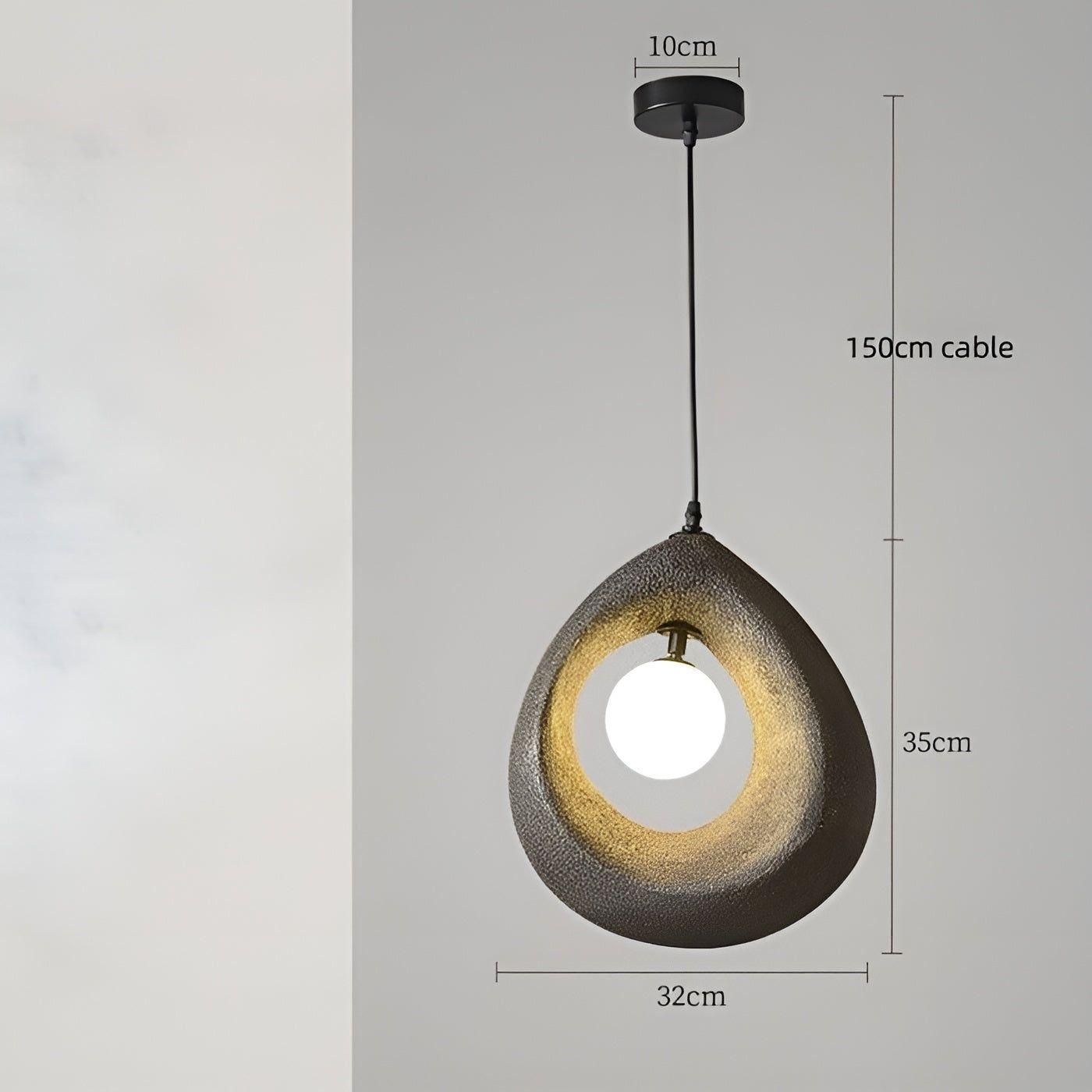 Pendellampa i Wabi-Sabi stil – Minimalistisk hängande lampa för vardagsrum och matplats