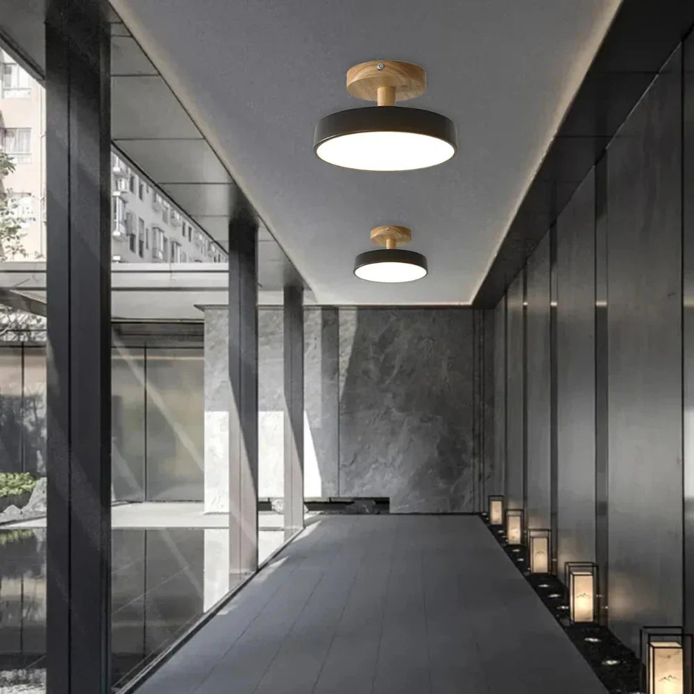 Modern Trä LED Taklampa