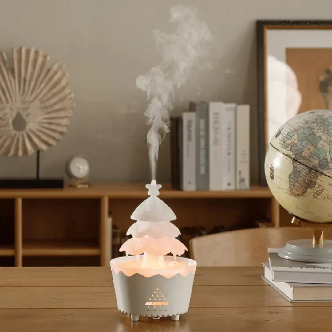 Julgran Aroma Diffuser med LED-belysning för festlig avkoppling