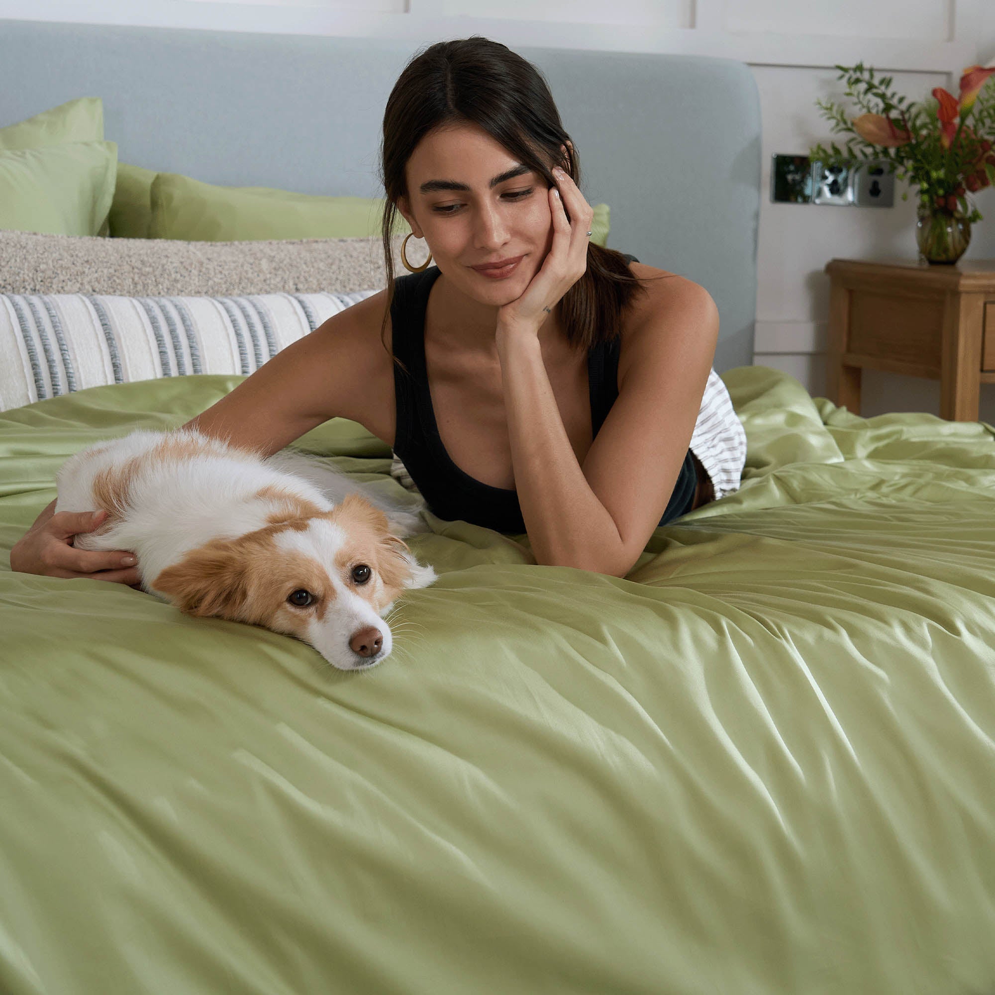 Bamboo Passformlakan - Husdjursrullande för Hundar/Katter Familj