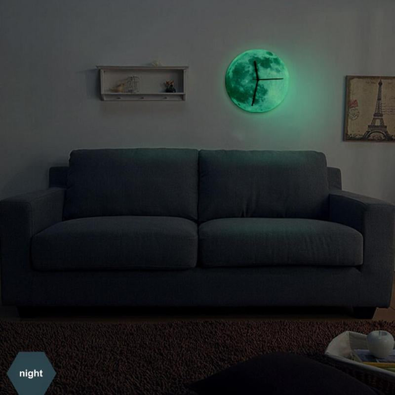 MoonGlow – Glow Dark Moon-inspired wall clock with night lighting