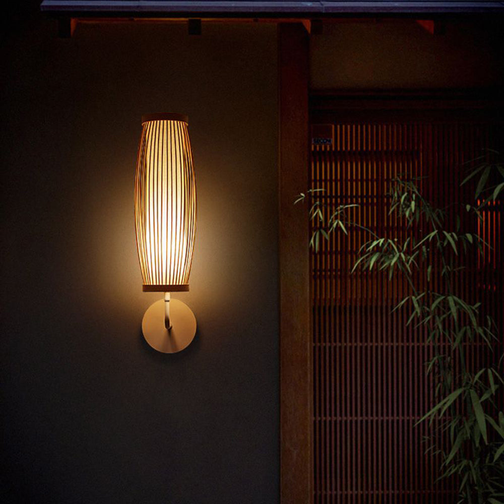 Muto Japansk LED Vägglampa - Inomhus - Sovrum/Vardagsrum - Bambu