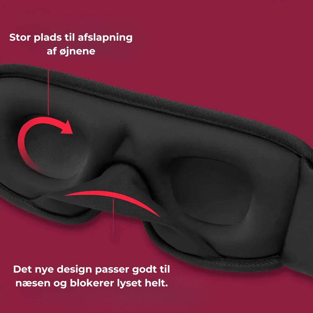 NoirNap - Ergonomically contoured eye mask with 3D Fit for full light blocking and comfort