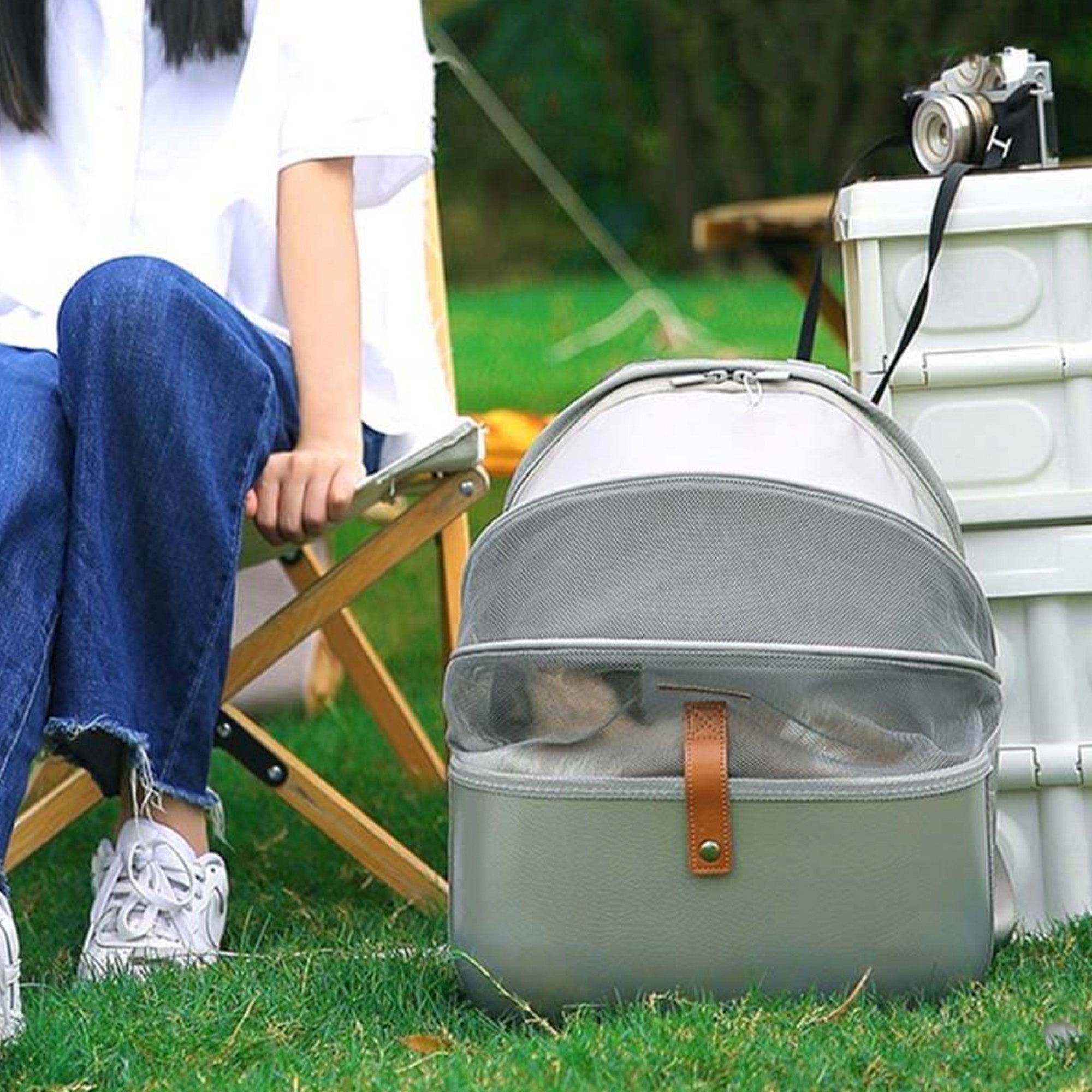 Andningsbar kattresväska – Rymlig, ventilerad och resevänlig