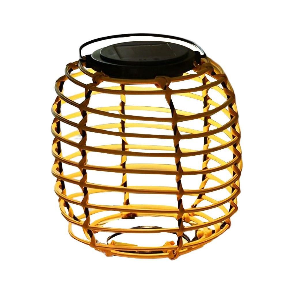 Solar lantern i rottingdesign – dekorativ trädgårdsbelysning för utomhusbruk