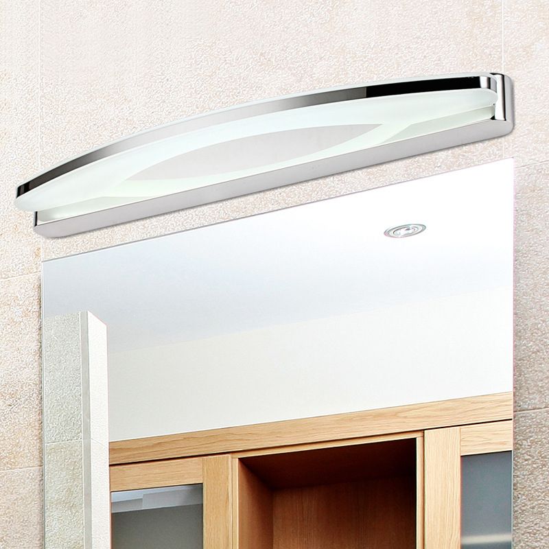 Leigh Modern Minimalistisk Oval LED Vägglampa Krom Sovrum/Badrum Metall Akryl
