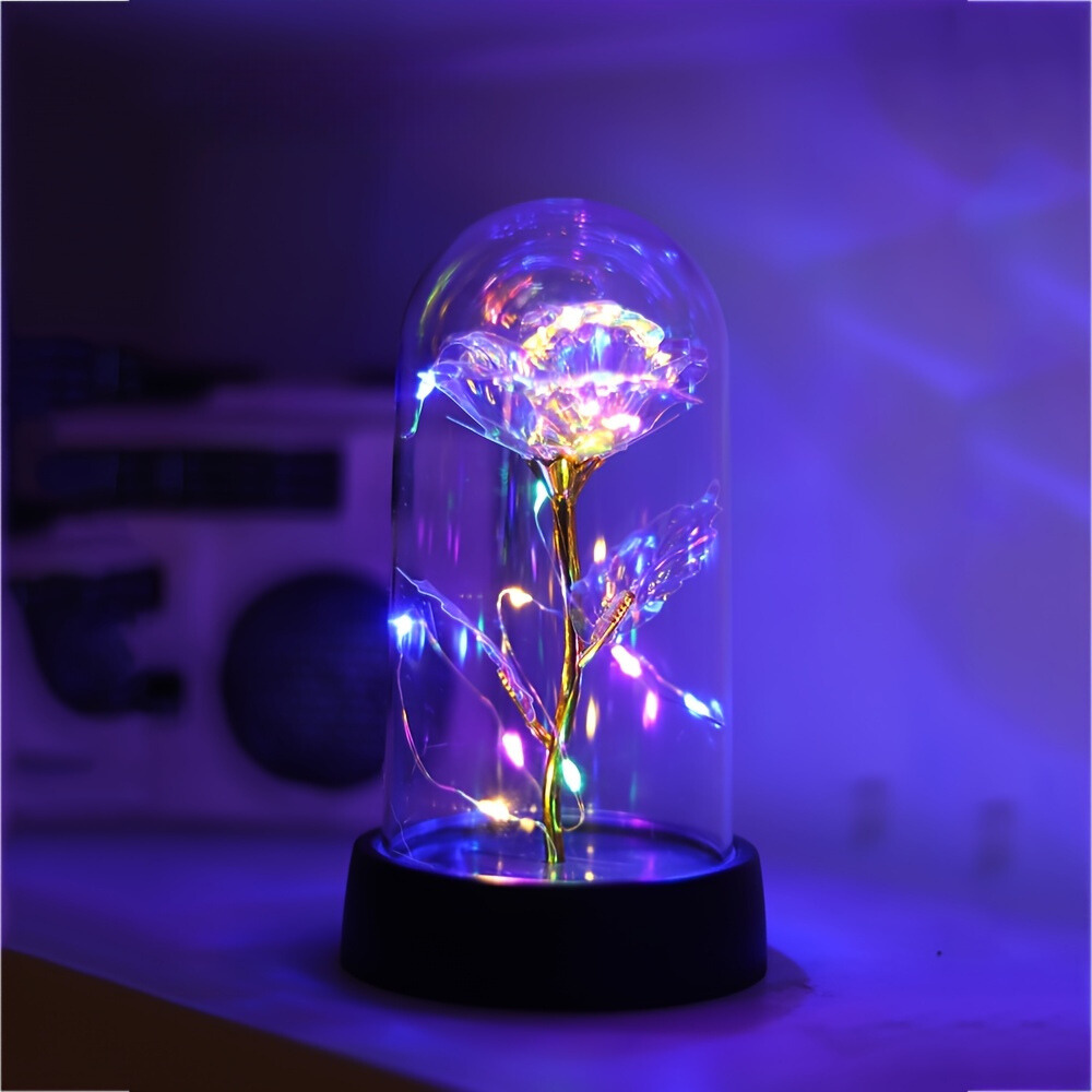 GoldenRose - Elegant Rosablomma Lampa för Gåvor och Dekoration