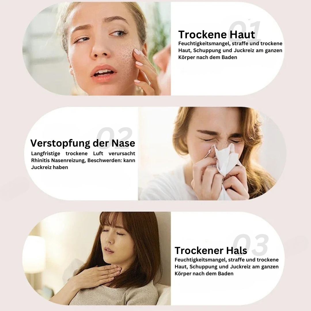 2L Ultrasonisk Luftrenare med Dubbel-Spray & Nattljus – Rummets Luftrenare 2000ml