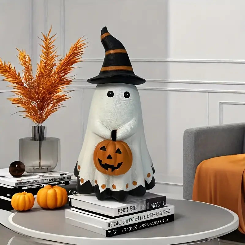 Halloween Pumpa Staty - Dekorationsfigur i Art-Déco-stil av resin