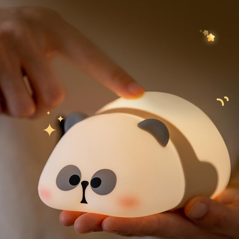 PandaGlow - Söt liggande panda LED nattlampa med USB uppladdningsbar design