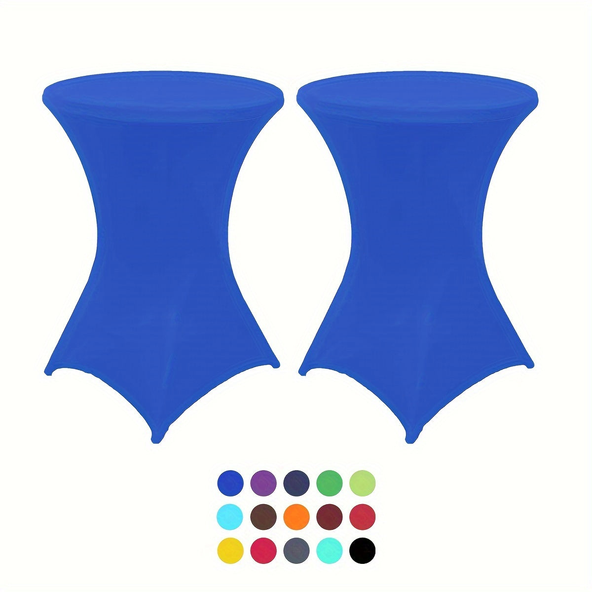 Stretchy Cocktail Table Covers - Solid Color, Ideal for Partyn och Evenemang