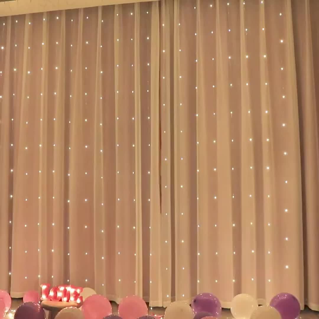 Fairy Lights Gardin Varmvit LED USB Set