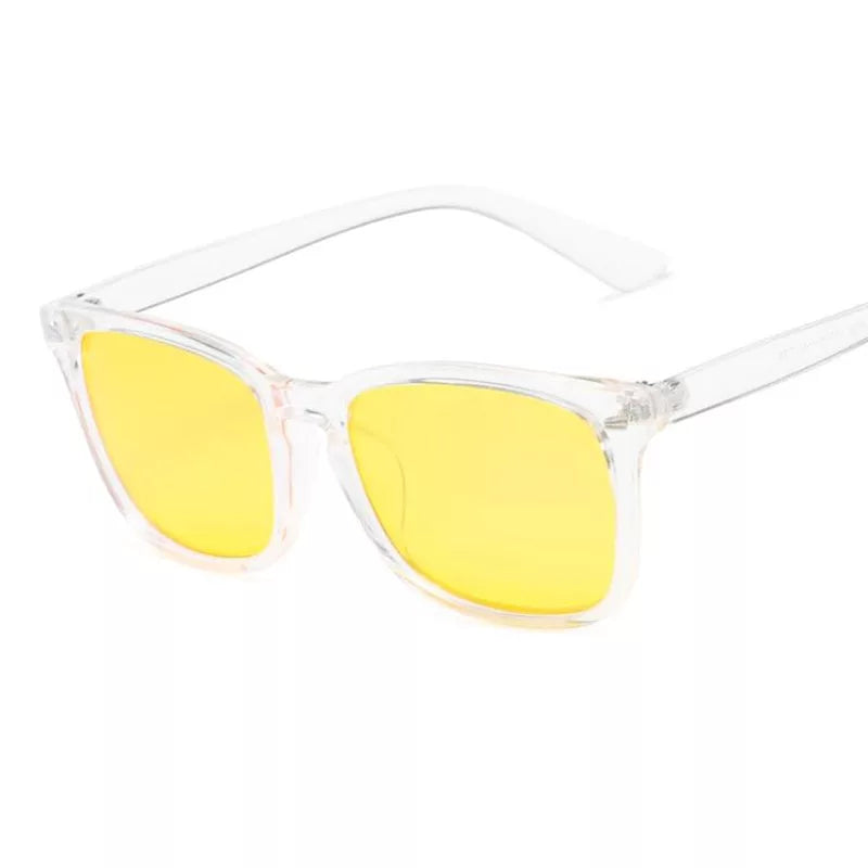 Blått ljusblockerande fyrkantiga glasögon