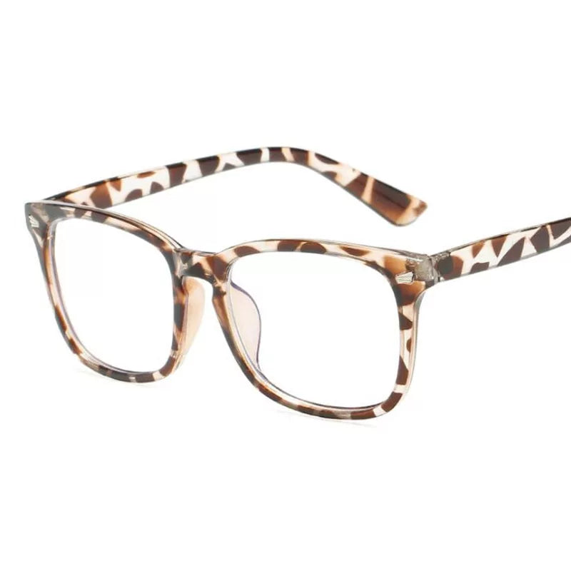 Blått ljusblockerande fyrkantiga glasögon