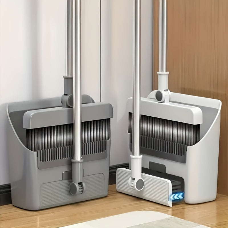 Fällbar 3-i-1 Kvast och Sopskyffel Set – Praktisk Lösning för Snabb och Effektiv Städning