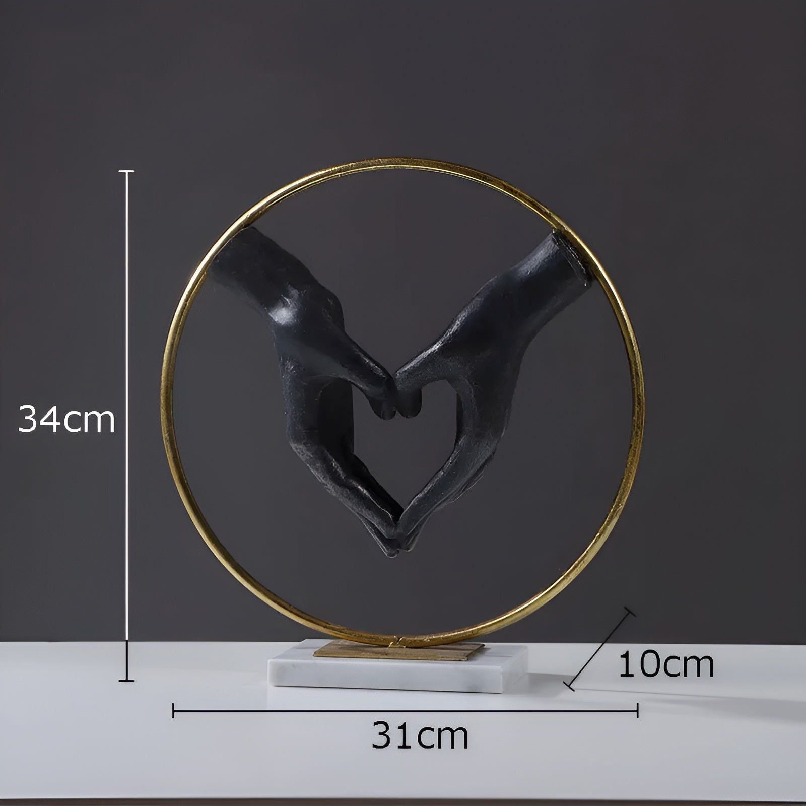 Handshake Decor - Kreativ Skakande Händer Staty för Lyxig Dekoration