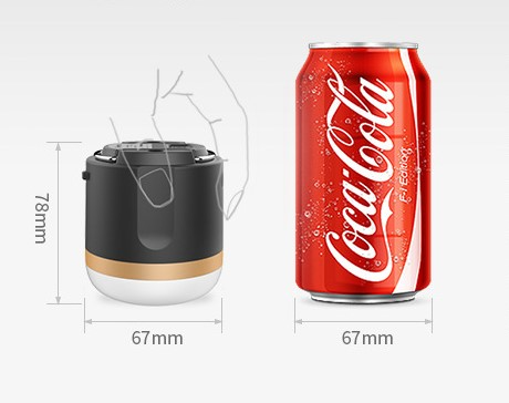 Bärbar LED Campinglampa med Powerbank – Uppladdningsbar, USB-port, för utomhus och nödsituationer