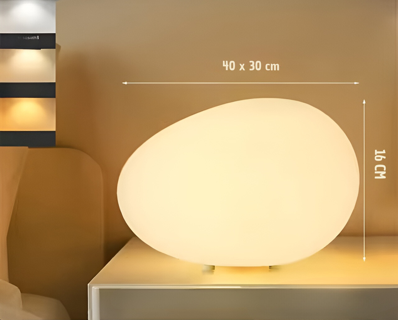 GlowAura Lampa - Samtida Dekorativ Nattljus