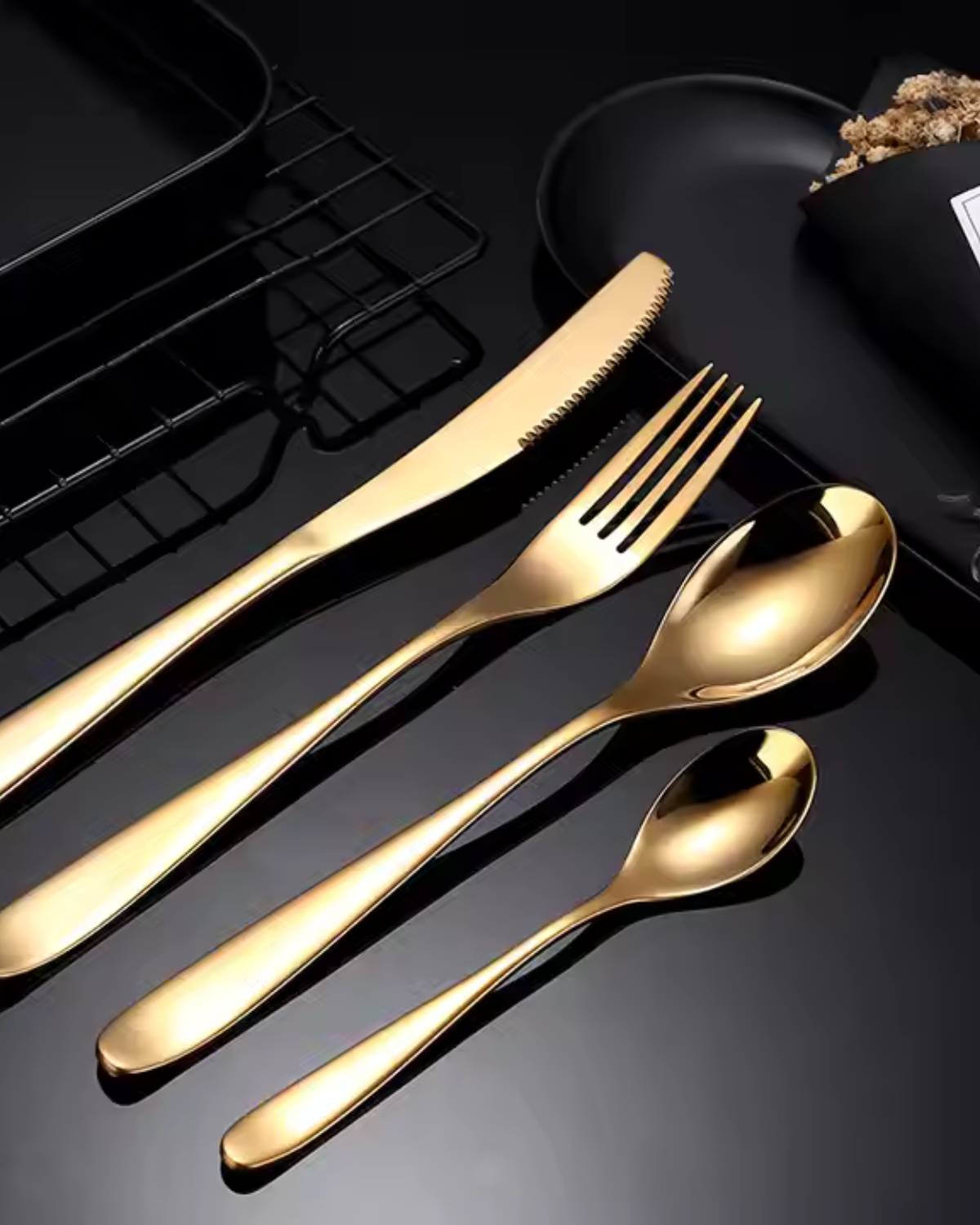 Carvallo Luxe – Guldbestickset med Fin Finish för Stilig Matlagning