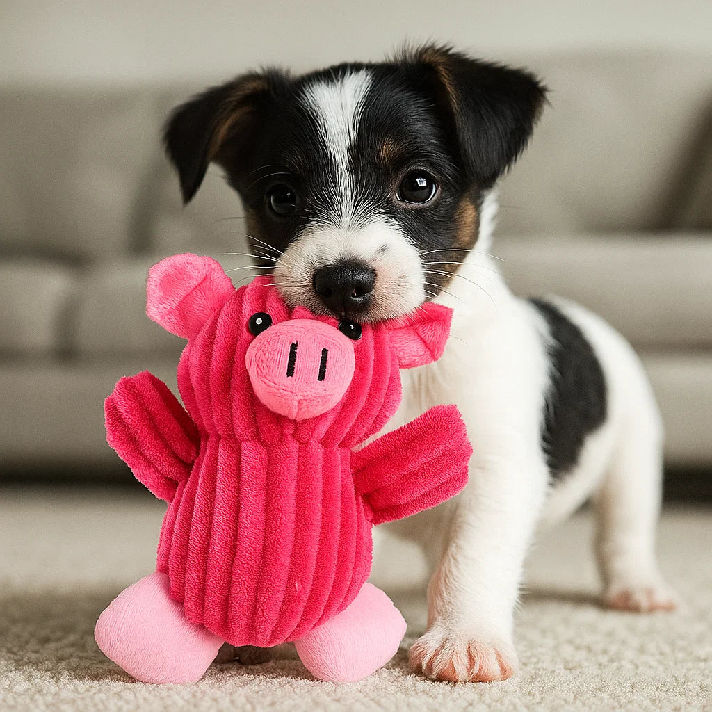 Hundleksak Pluffig Squeaky Tuggedyr