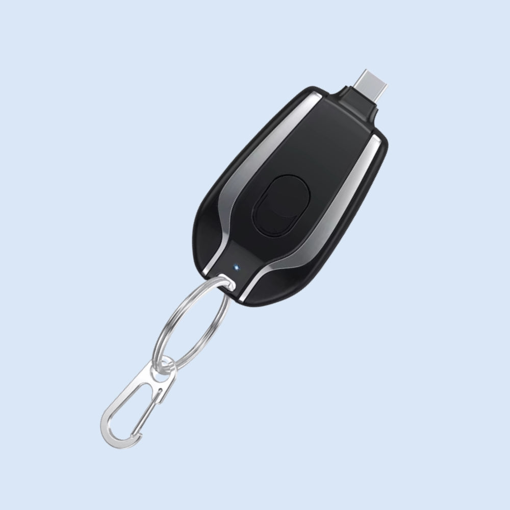 PowerLink – Kompakt nyckelringsladdare med snabb aktivering och inbyggd laddkontakt