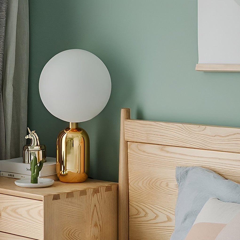 1-Ljus Handblåst Aballs Bordslampa Elektropläterad Nordisk