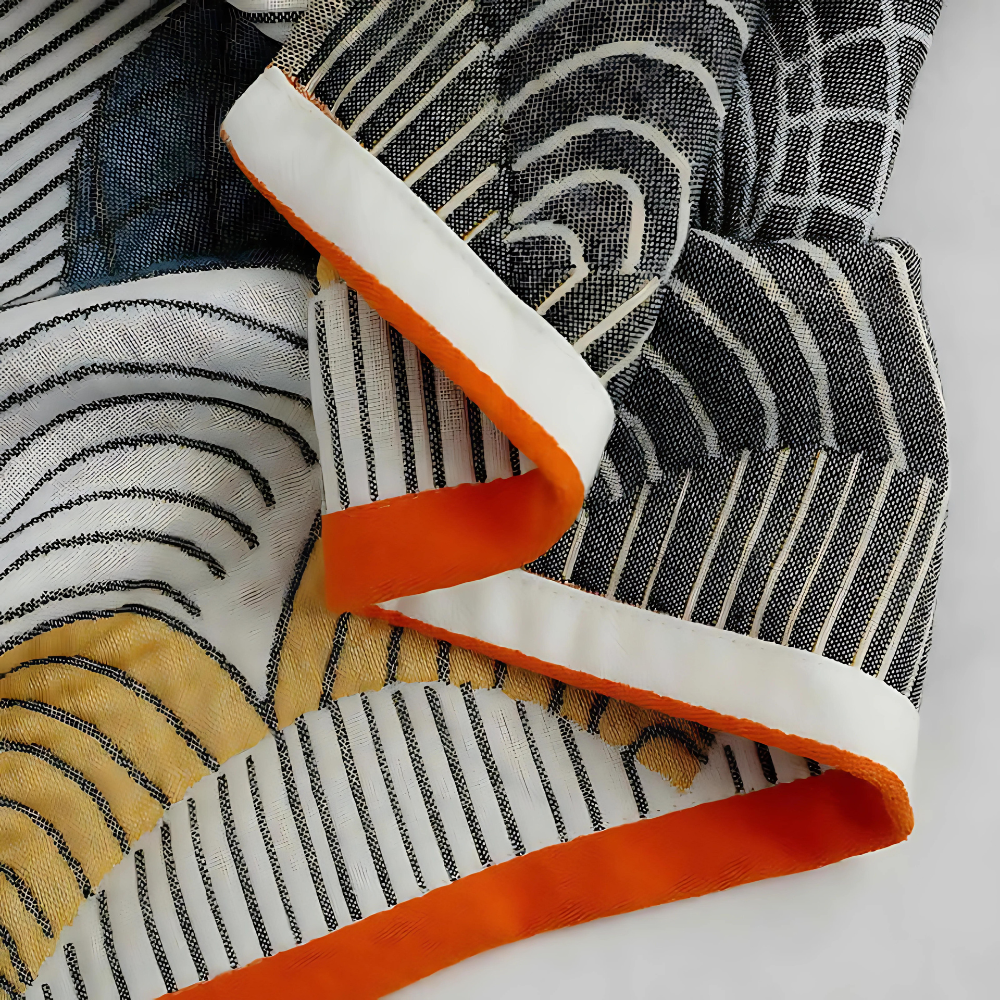 Shell Print Jacquard Bomull Handduk