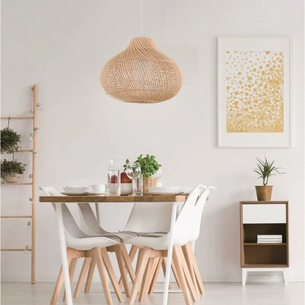 Boho Naturlig Handgjord Ö-lampa