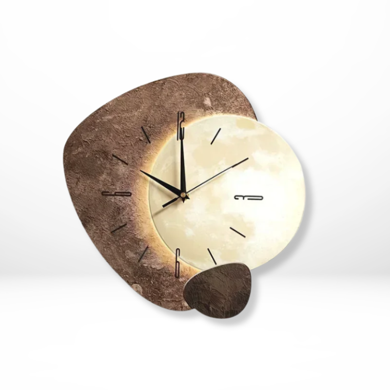 Modern tyst kvarts väggklocka | 11,8 tum med mjukt bakgrundsbelysning MDF | Brick by Brick