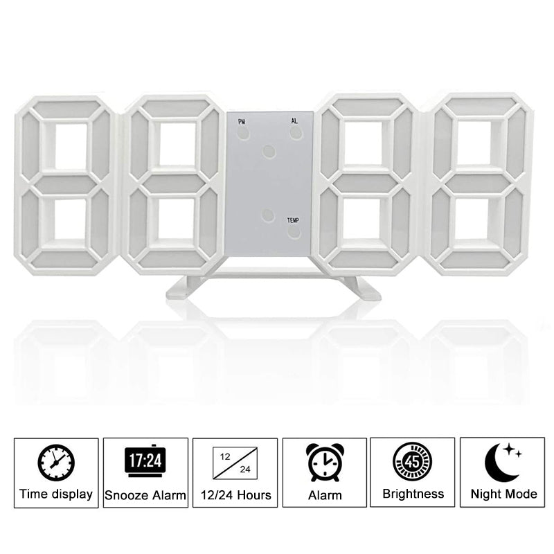 Smart 3D Digital Klocka – Modern Design för Din Nattduksbord