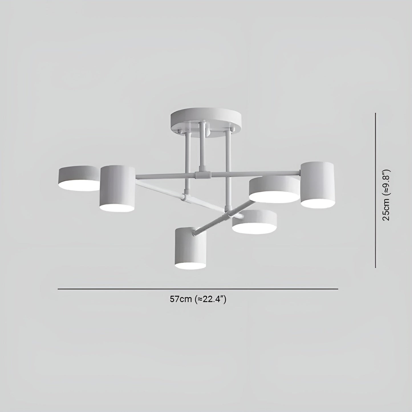 LED-taklampa med 6 armar – Modernt design & Ljust ljus | Perfekt för bostadsutrymmen