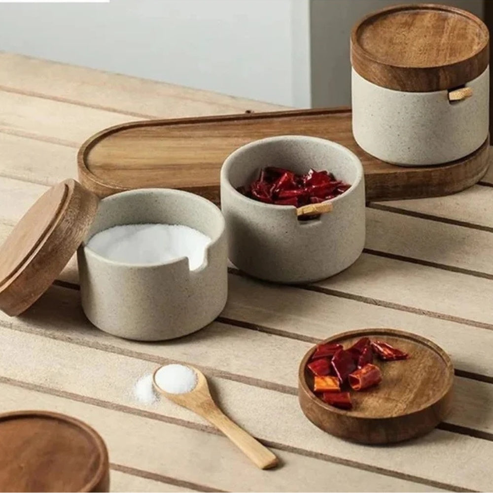 Rustik keramik kryddburkset