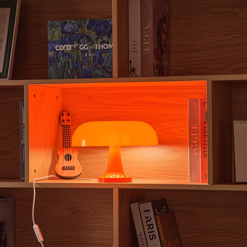 Orange Mushroom Lamp | Tidlös Dekor
