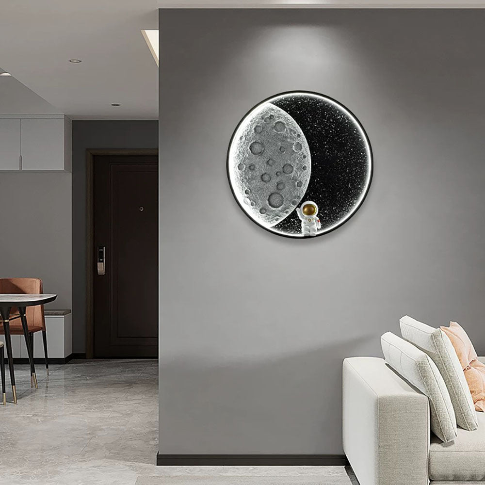Elif Modern Astronaut Maan LED Vägglampa Sova-/Barnrum Inomhus Metall Dimbar
