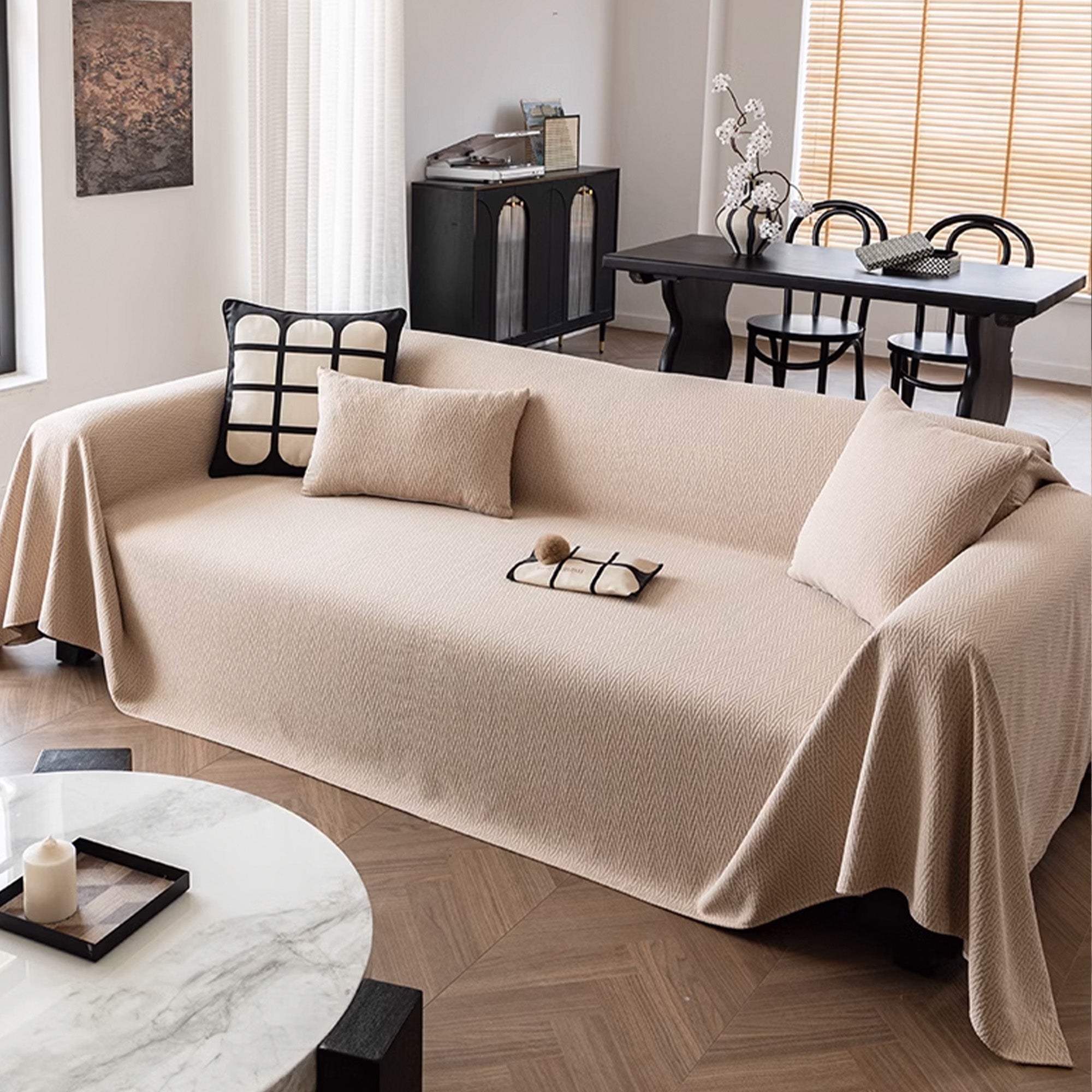 Minimalist Chic Soffa Täck - Modern, Stilig & Hållbar Soffskydd