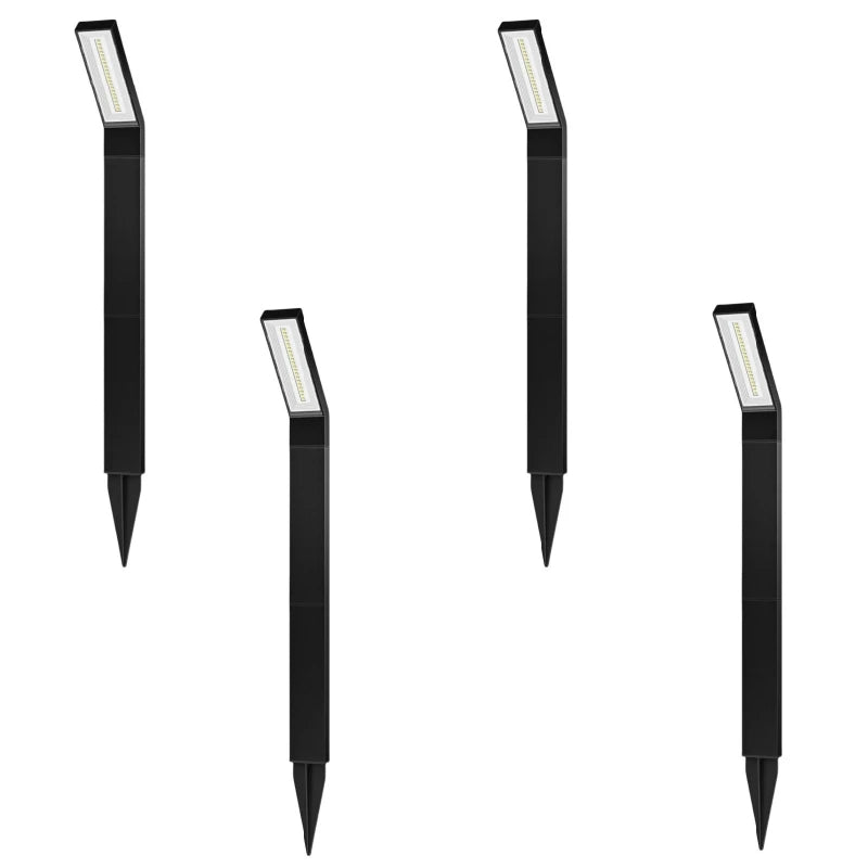 1/4 Pack Solcellsbelysning För Väg Utomhus Vattentåliga LED Trädgårdslampor För Gräsmatta Och Landskap