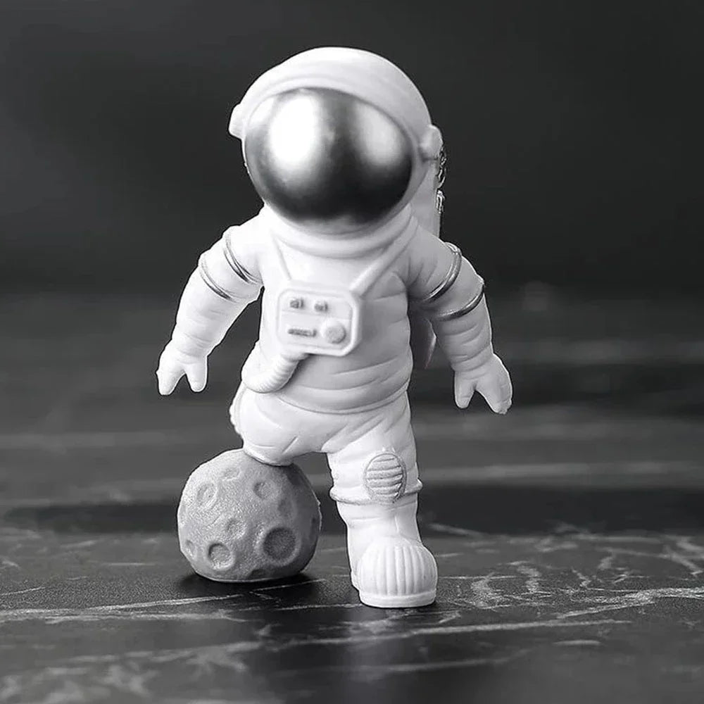 4 Bitars Astronaut Figur Staty Figur Utbildningsleksak Heminredning