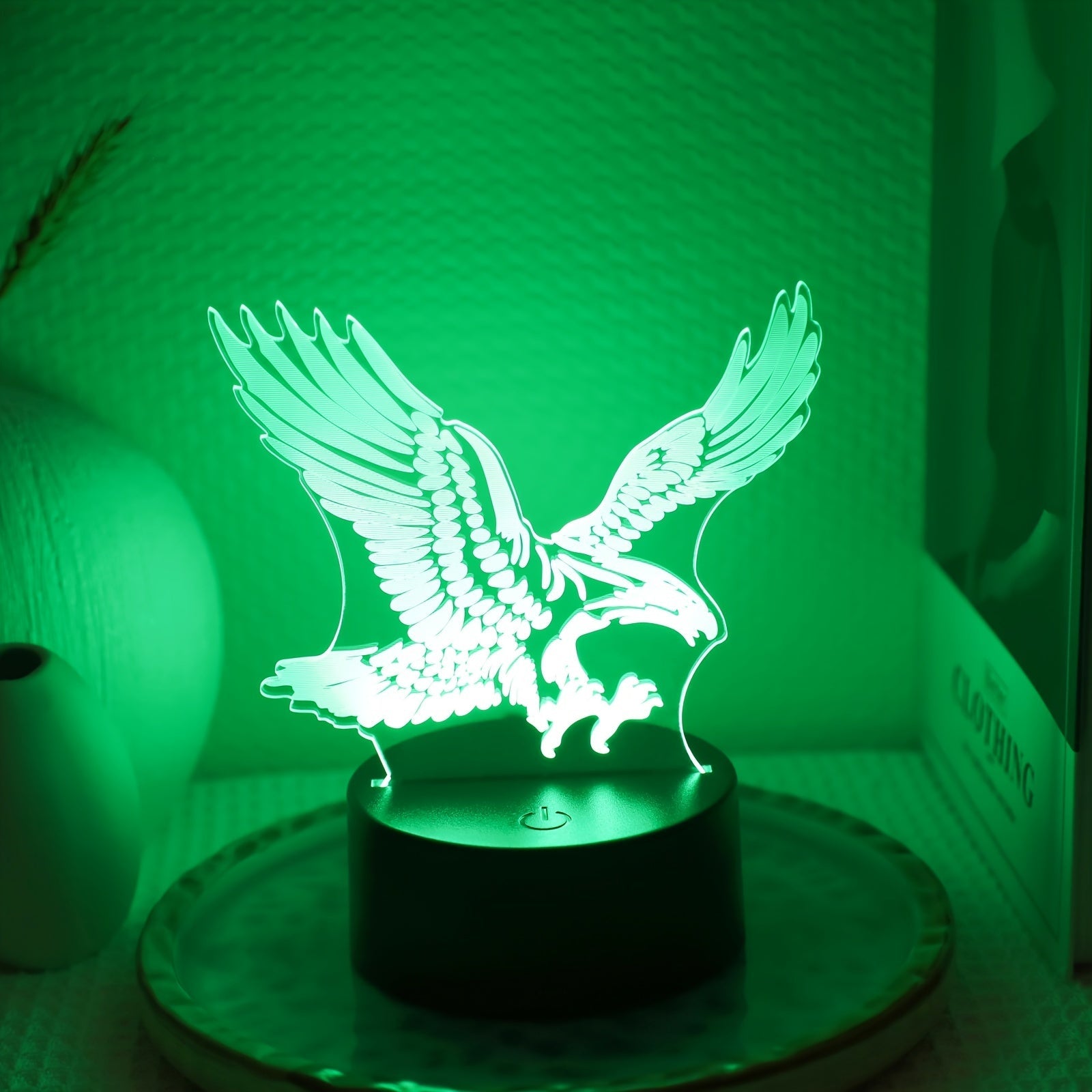 EagleLight - 3D LED Nattlampa med Touchkontroll, 7 Färger USB Bordslampa