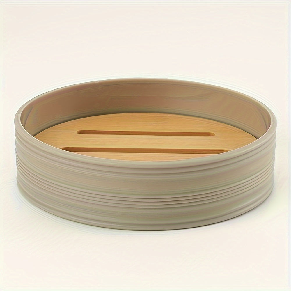 Modern badrumset med bambuakenter – Organiserat och elegant i ett