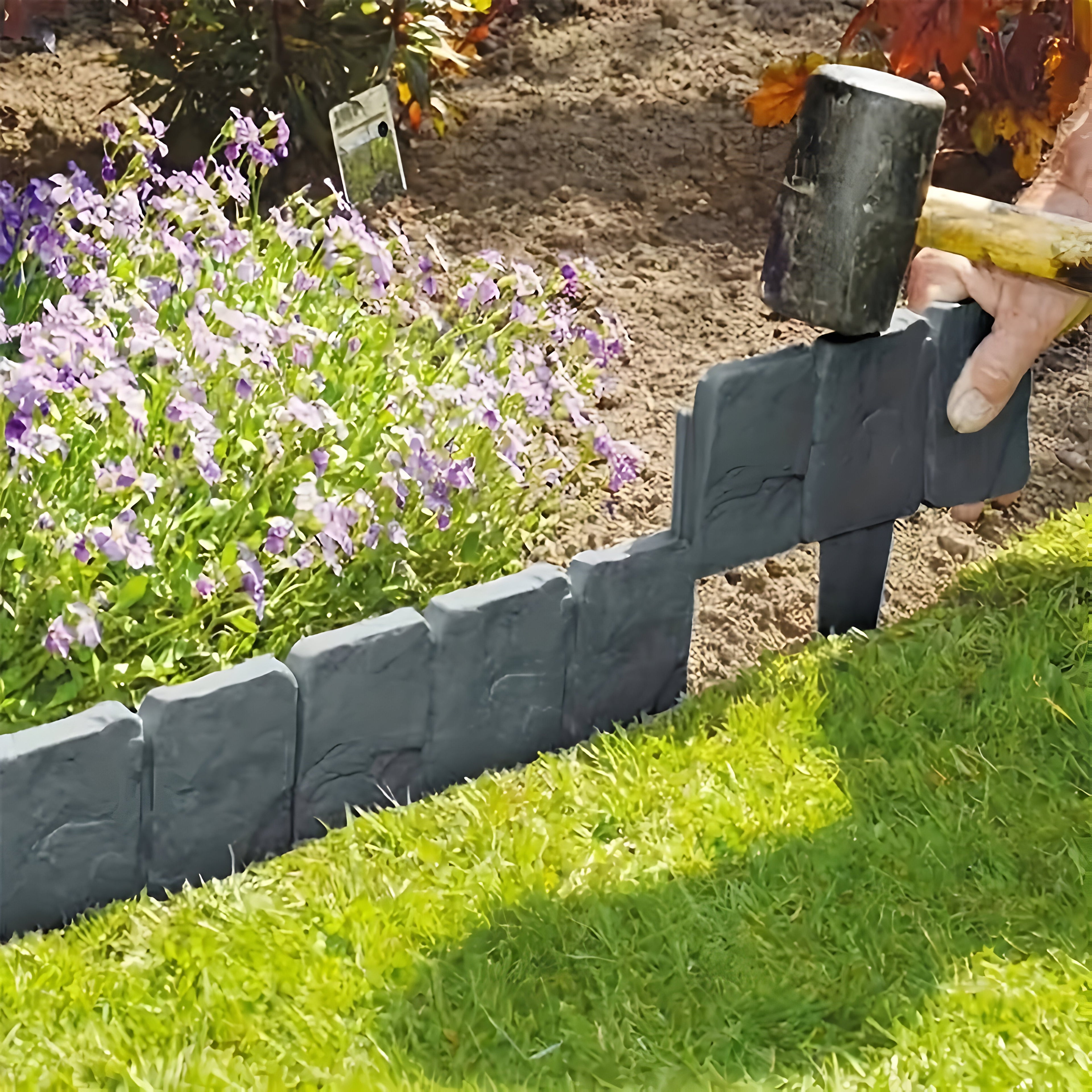 EcoEdge Zaun – Fällbar Trädgårdsstaket i Patchwork-stil