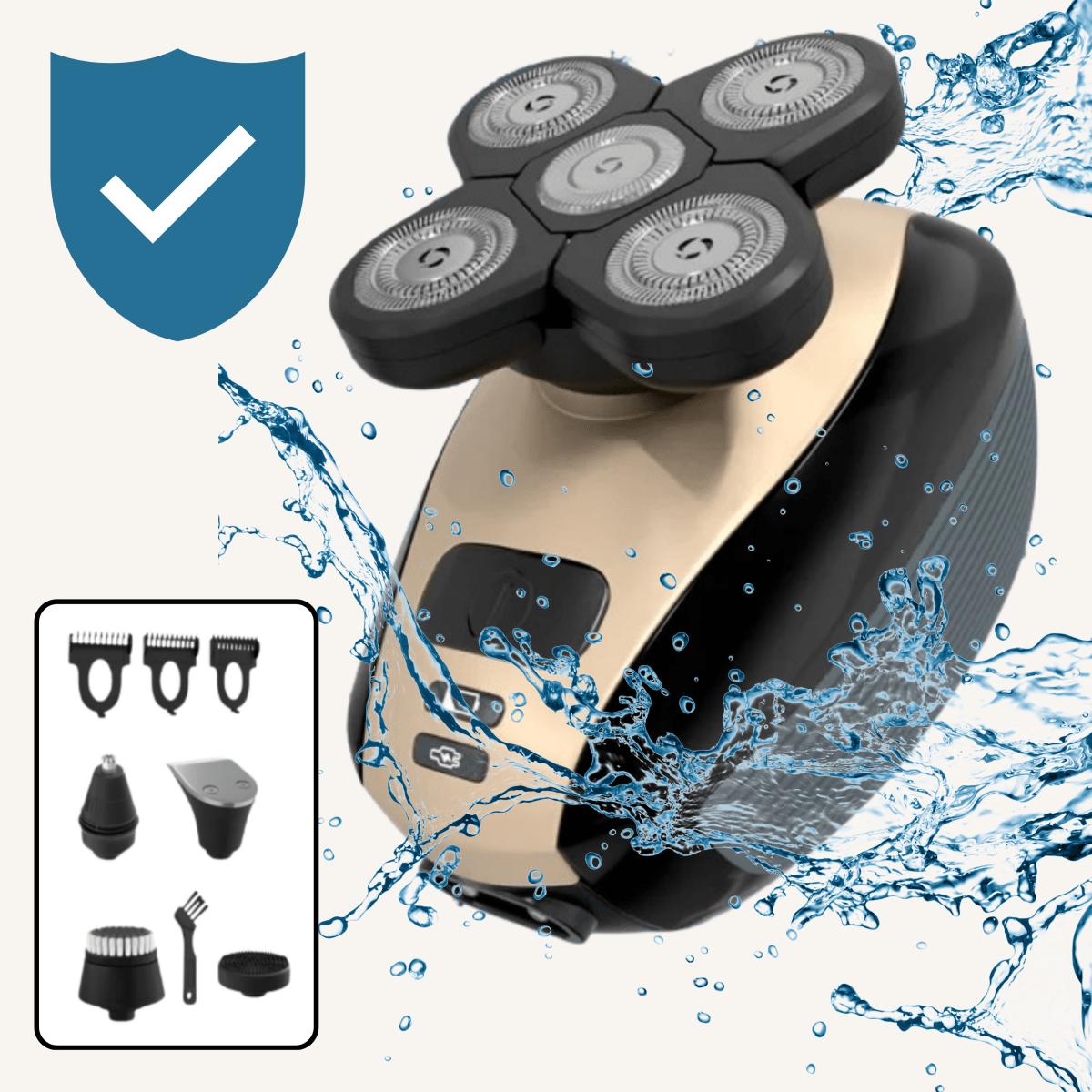 GLIDESONIC – 5-i-1 vård-rakhyvel för en slät, irritationfri rakning