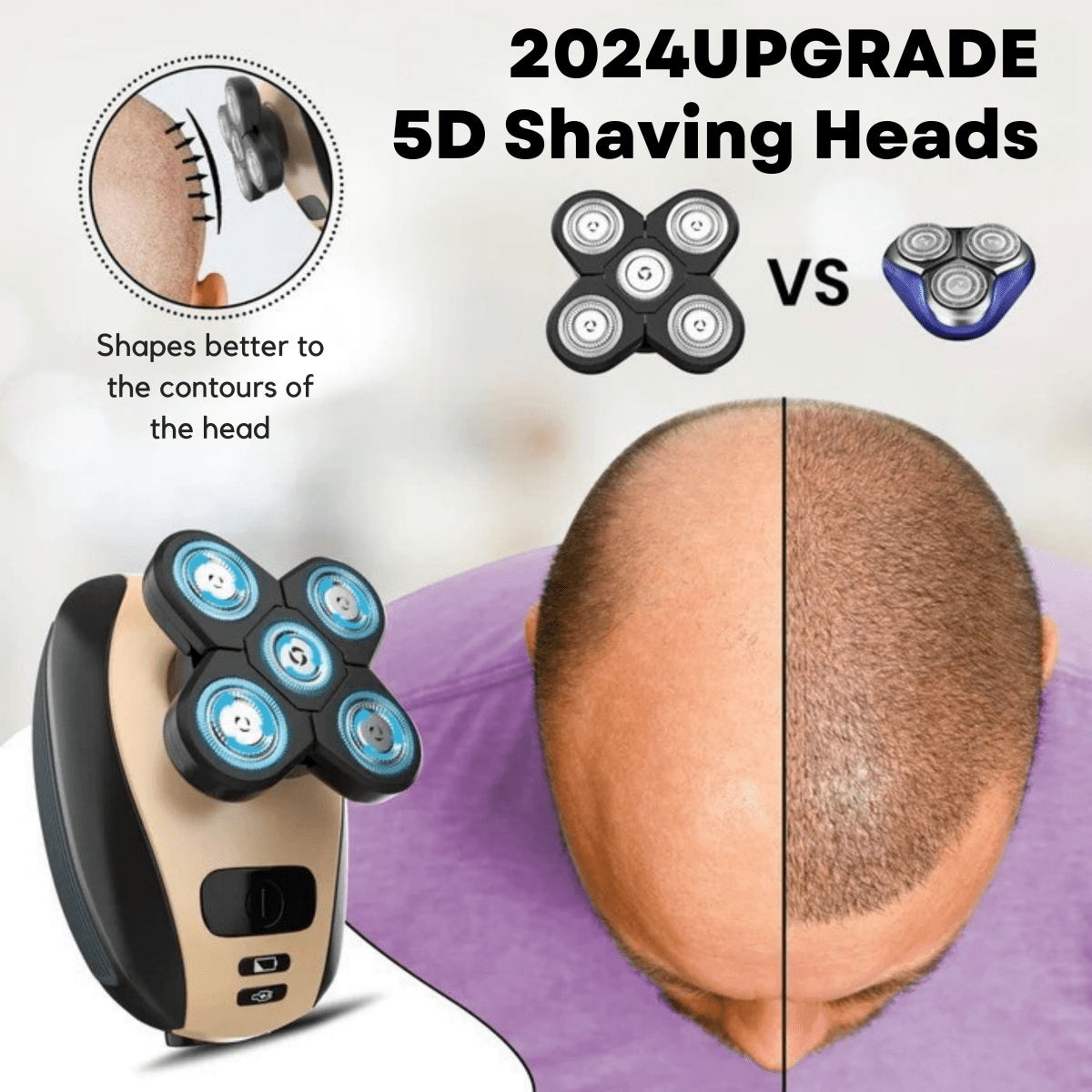 GLIDESONIC – 5-i-1 vård-rakhyvel för en slät, irritationfri rakning