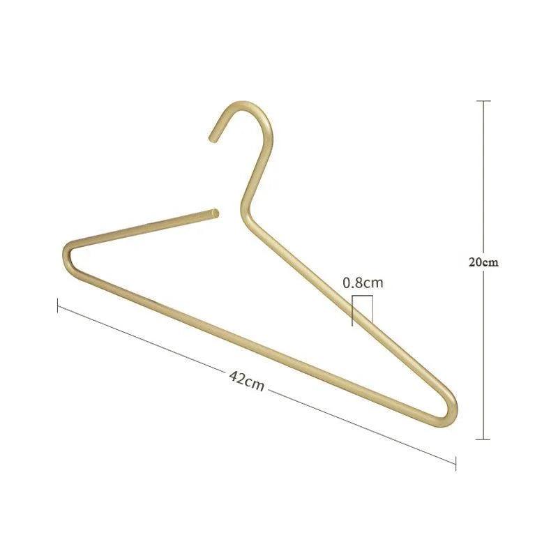 5 st Solid Matte Gold/Silver Klädhängare │ Sømløs Metall Garderobe Organizer