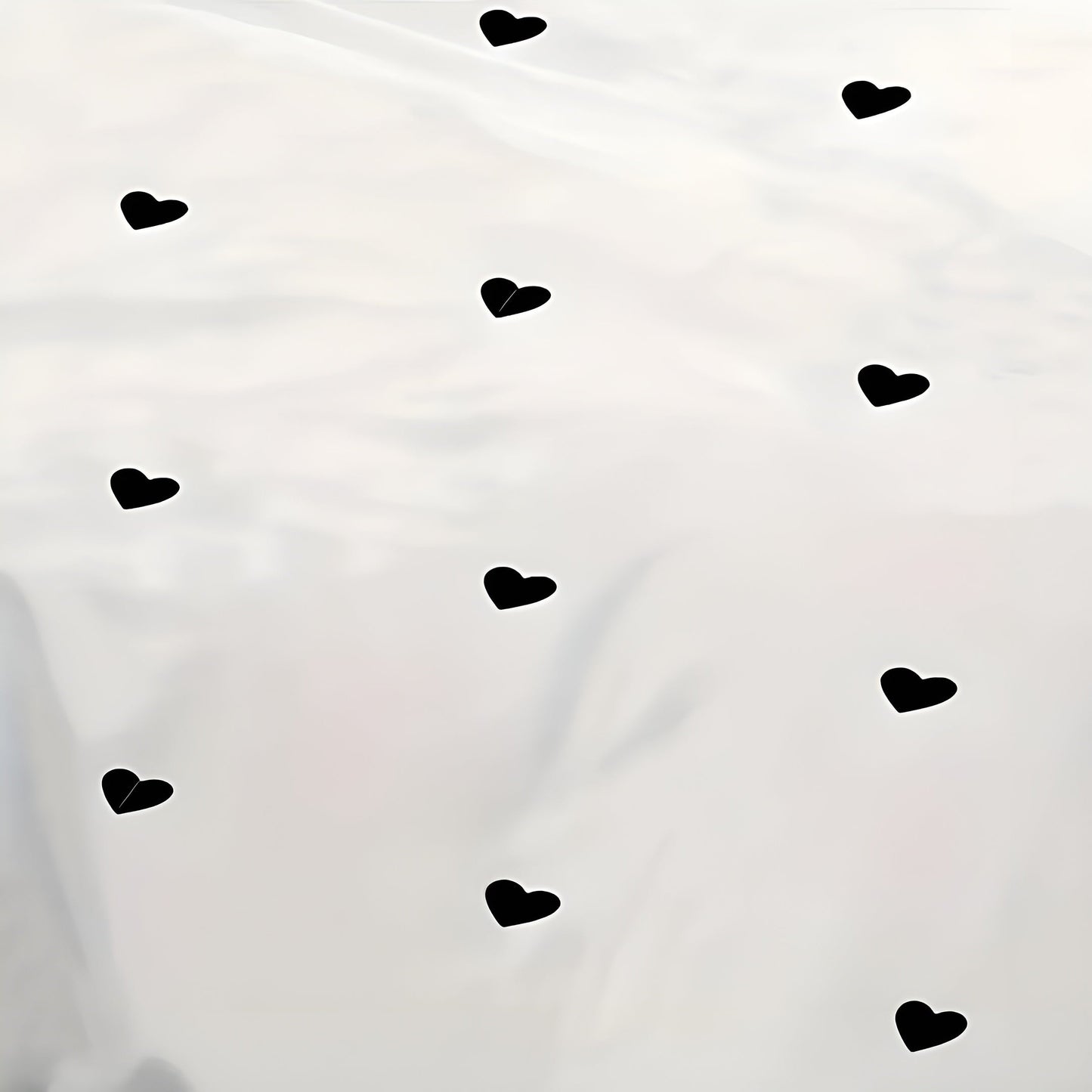 CozyHearts Påslakan - Mysigt sängset med svart kärlekstryck