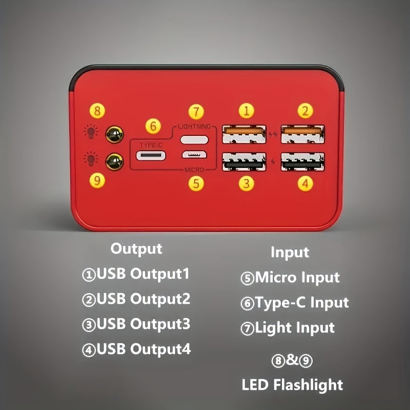 50000mAh Power Bank Snabb Laddning LED Display Ficklampa