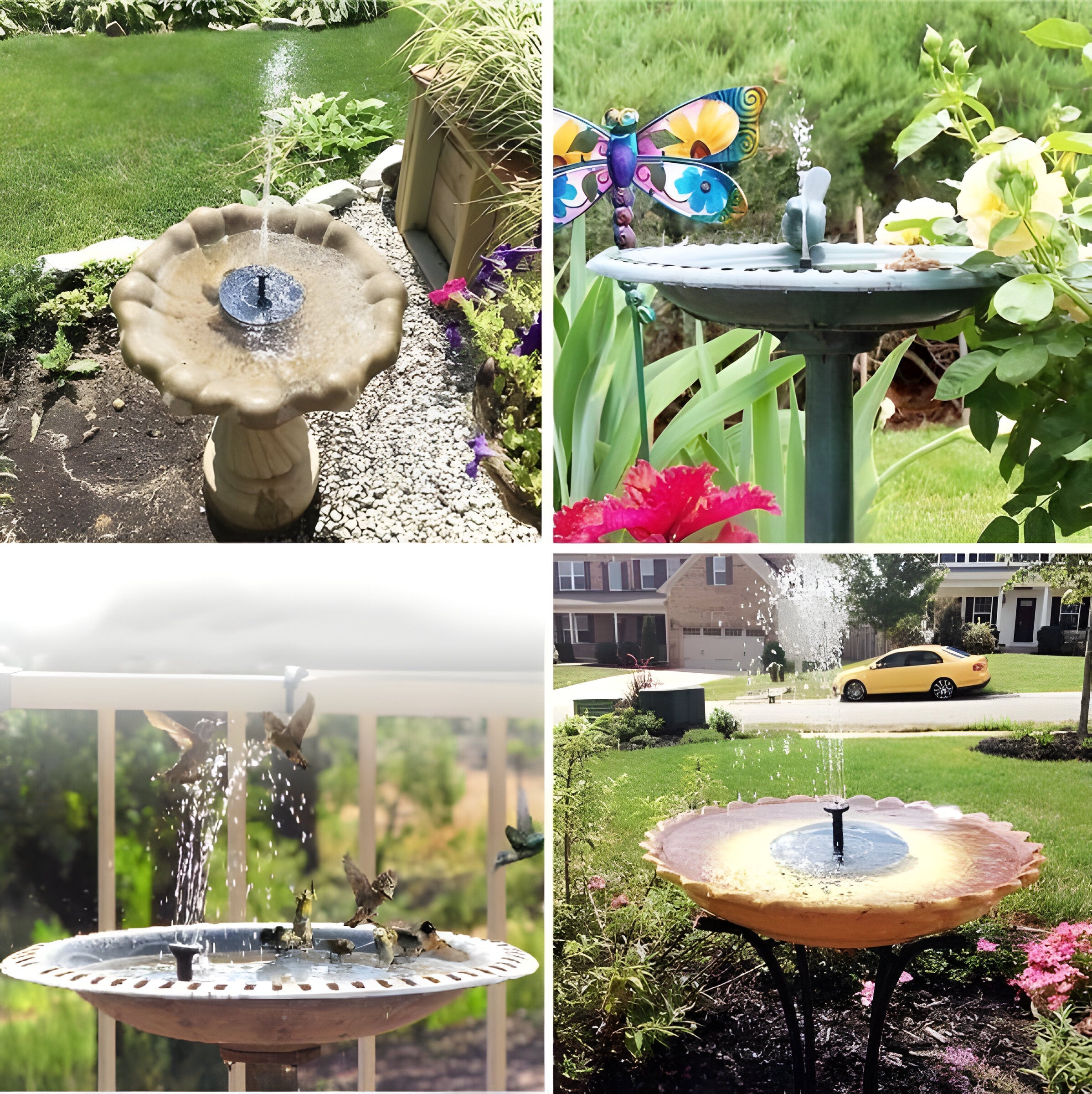 AquaBliss Rise - Solarspringbrunn för Utomhus