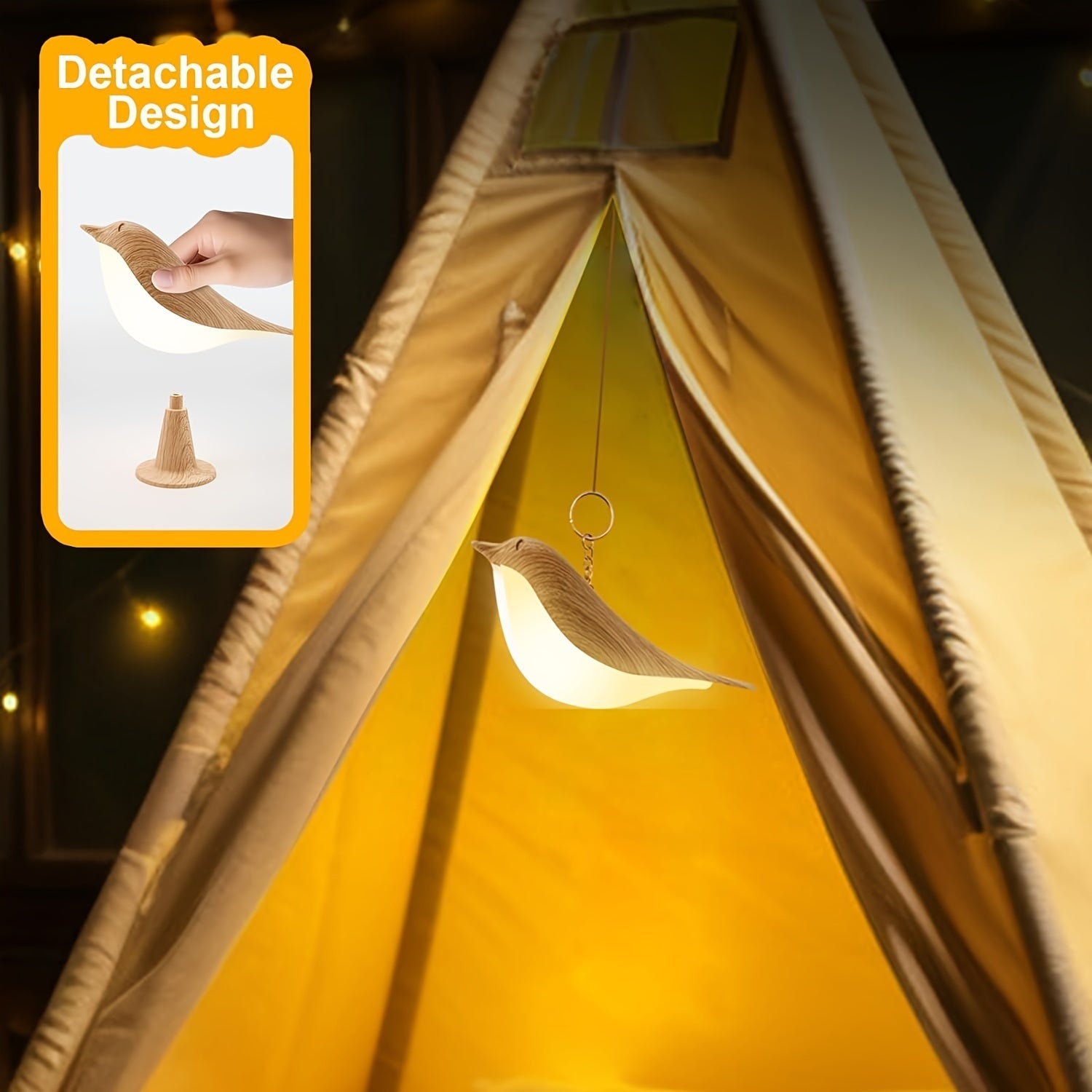 BrightNest - USB Uppladdningsbar LED Fågel Bordsbehållare med Touch Dimming