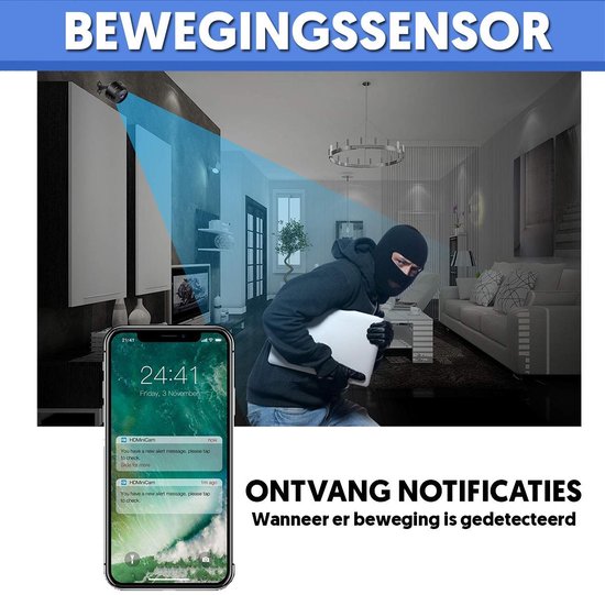 CamSpy - Mini säkerhetskamera - HD - 1080P - Trådlös