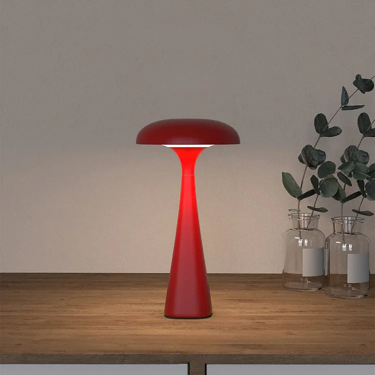MushroomGlow - Elegant stilren LED bordslampa med belysning som kan anpassas